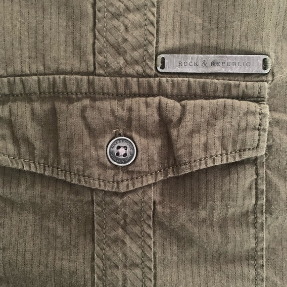 Men's Rock & Republic Casual Button Down Shirt sz Medium - Picture 7 of 14